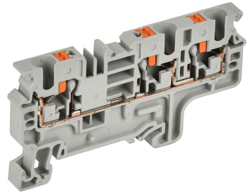колодка клеммная cp-mc 3 вывода 4кв.мм сер. iek yct22-00-3-k03-004 от BTSprom.by