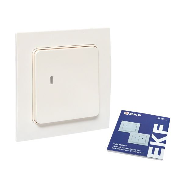  Выключатель 1-кл. Стокгольм Умный бел. Zigbee Connect EKF RCV-ST1-WD-ZB фото в каталоге от BTSprom.by