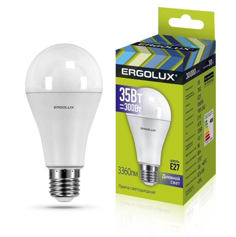 лампа светодиодная led-a70-35w-e27-6k лон 35вт e27 6500к 180-240в ergolux 14232 от BTSprom.by