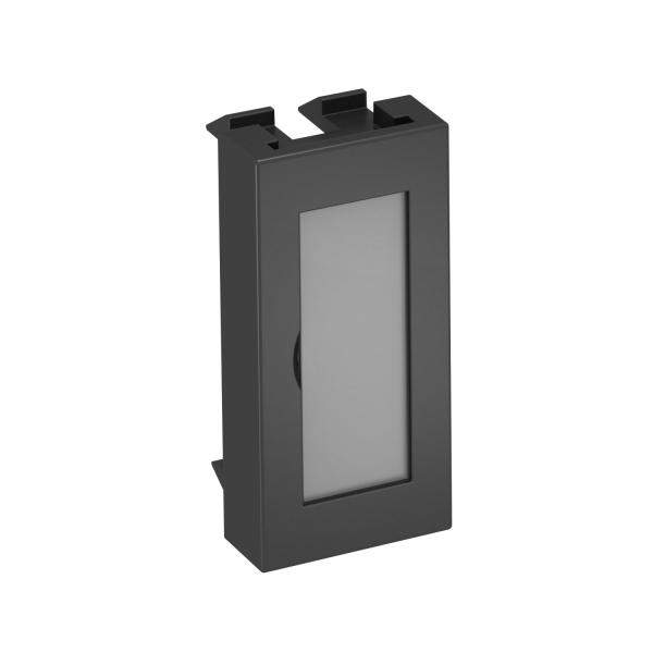 заглушка с полем для маркировки modul45 45х22.5мм adp-bf swgr0.5 черн. obo 6117411 от BTSprom.by