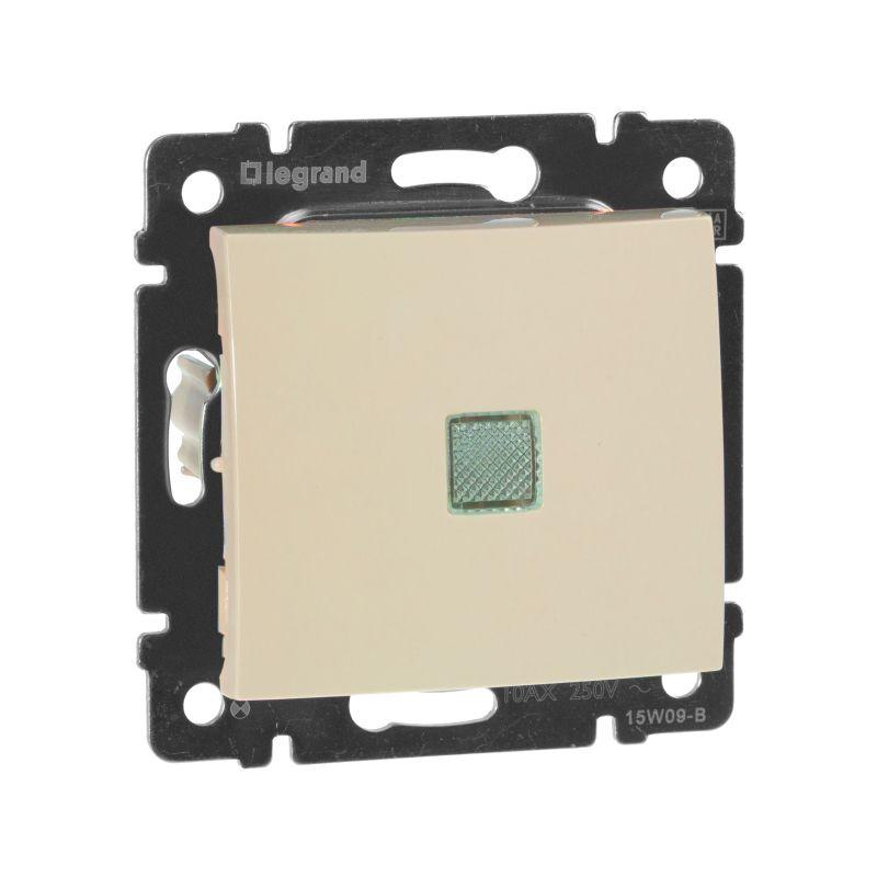 выключатель 1-кл. сп valena 10а ip31 250в с зел. индикацией механизм сл. кость iek 774310 от BTSprom.by