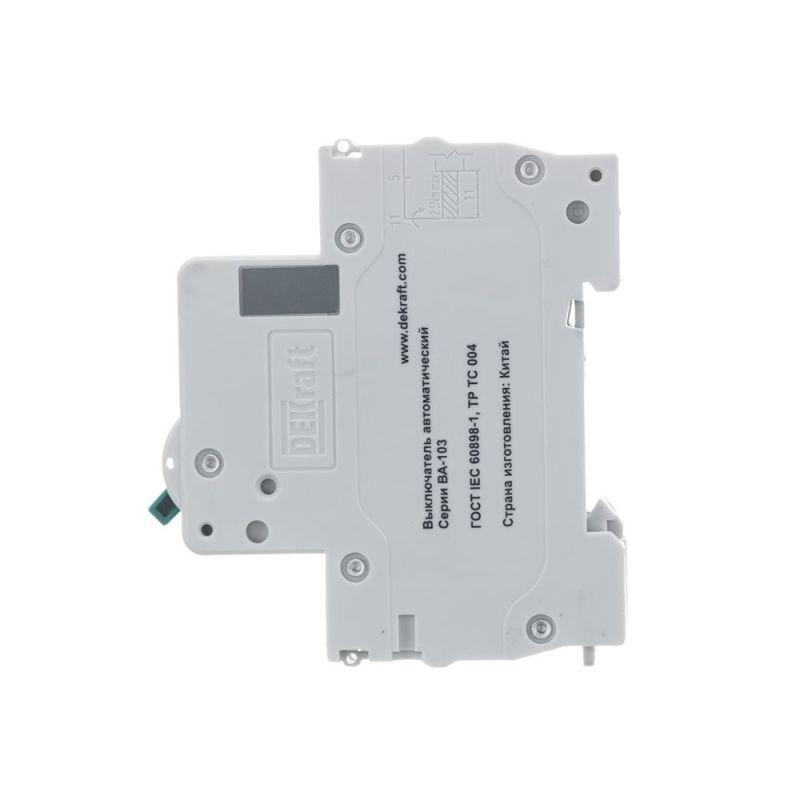  Выключатель автоматический модульный 1п C 32А 6кА ВА-103 DEKraft 12276DEK фото в каталоге от BTSprom.by