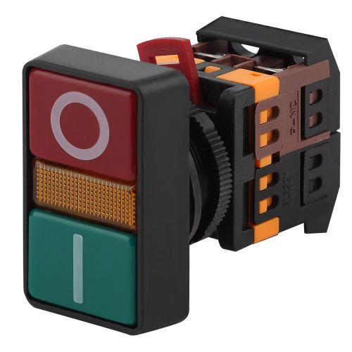 кнопка ppbb-30n i-o d30мм неон/240в 1з+1р bbd20-ppbb-k51e эра б0045626 от BTSprom.by