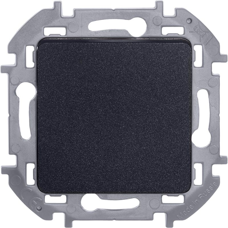  Выключатель кнопочный Inspiria 6А 250В без фиксации НО/НЗ механизм антрацит IEK 673693 фото в каталоге от BTSprom.by