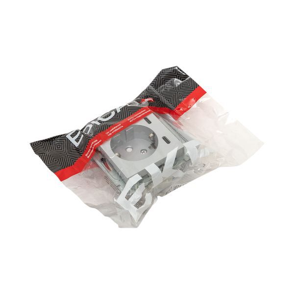  Розетка СП Эпика 16А с 2 USB-C с заземл. защ. шторки механизм алюм. EKF UP1-SOA-111-2USBC фото в каталоге от BTSprom.by