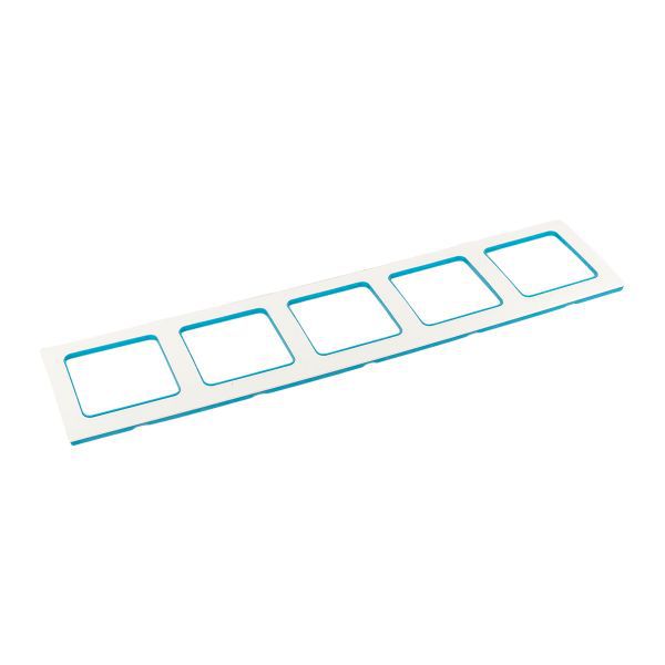  Рамка 5-м Стокгольм бел. с линией цвета син. EKF EXM-G-306-30 фото в каталоге от BTSprom.by