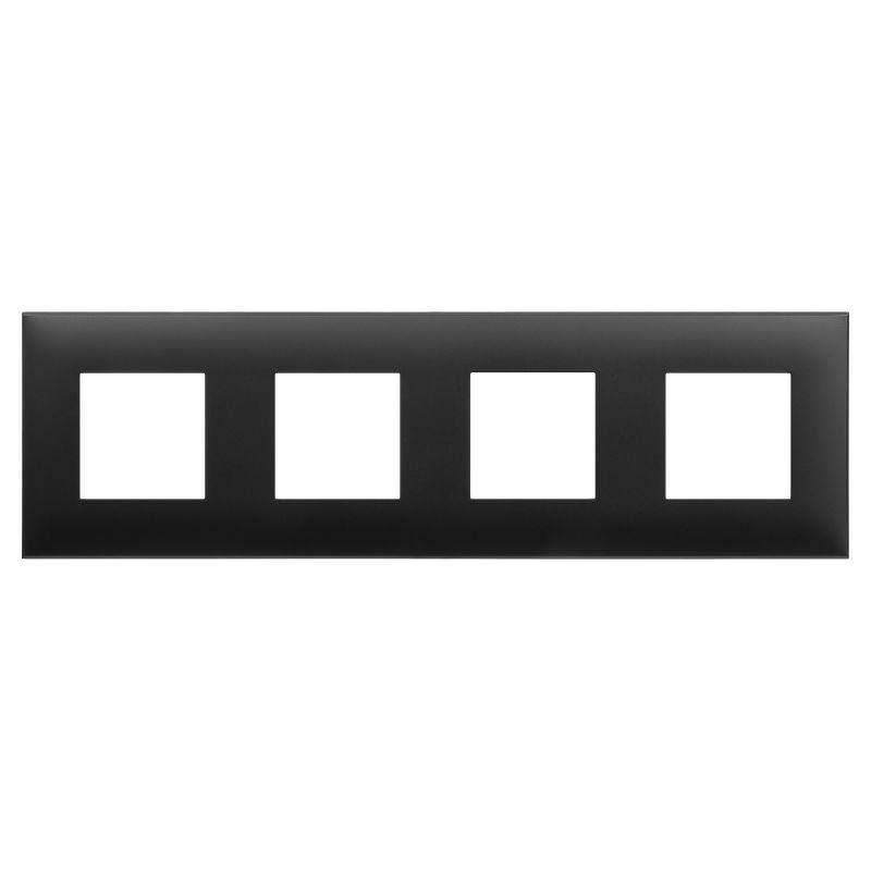  Рамка 4-м 8мод. Avanti "Черный матовый" DKC 4412908 фото в каталоге от BTSprom.by