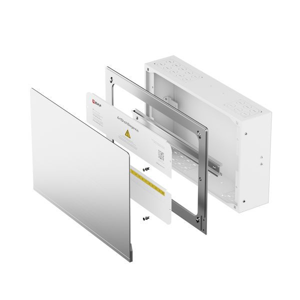  Корпус ArtShell Elegance силовой встраив. 22мод. серебр. метал. дверь EKF artshell-e-22p-sm фото в каталоге от BTSprom.by