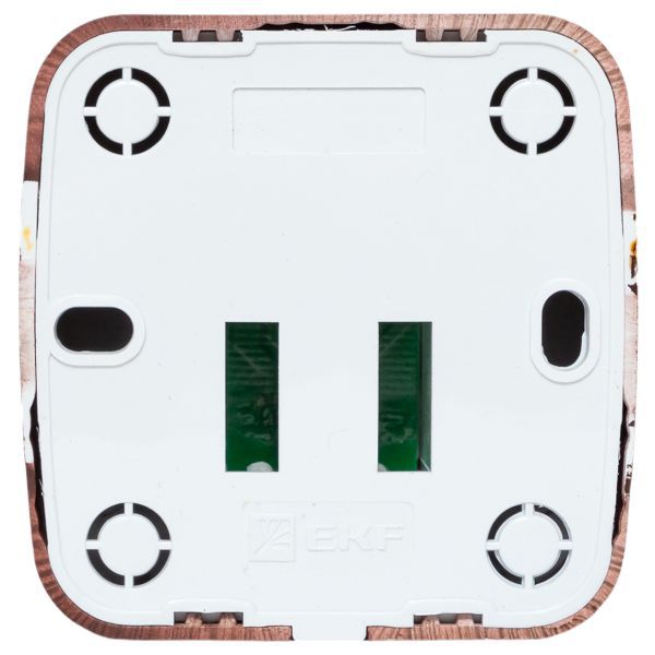  Розетка компьютерная 1-м ОП Минск RJ45 1А 120В темн. дерево EKF EGK01-035-40 фото в каталоге от BTSprom.by