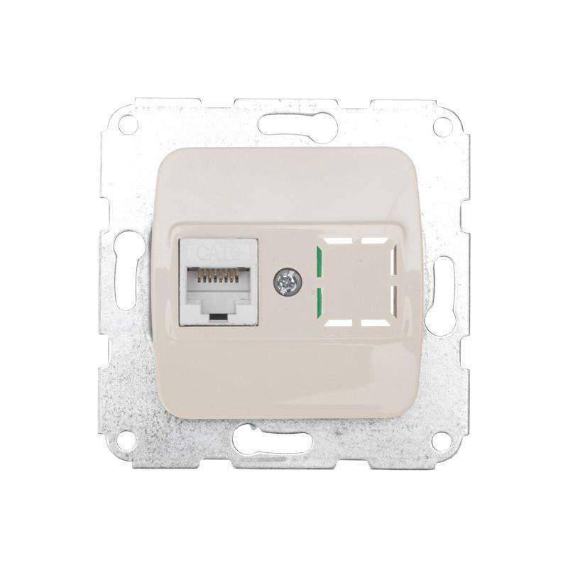 розетка компьютерная сп dea rj45 механизм беж. kranz kr-78-0253 от BTSprom.by