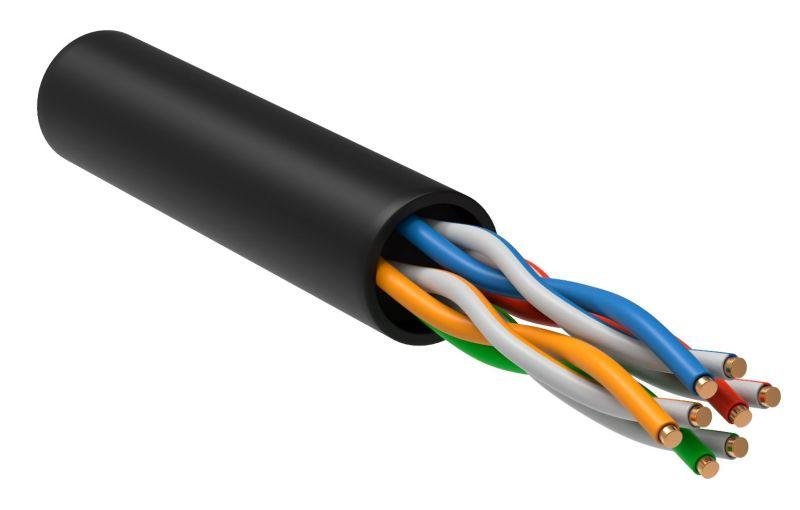 кабель витая пара u/utp кат.5e 4х2х24awg solid cu ldpe outdoor черн. (м) generica bc3-c5e04-139-305-g от BTSprom.by