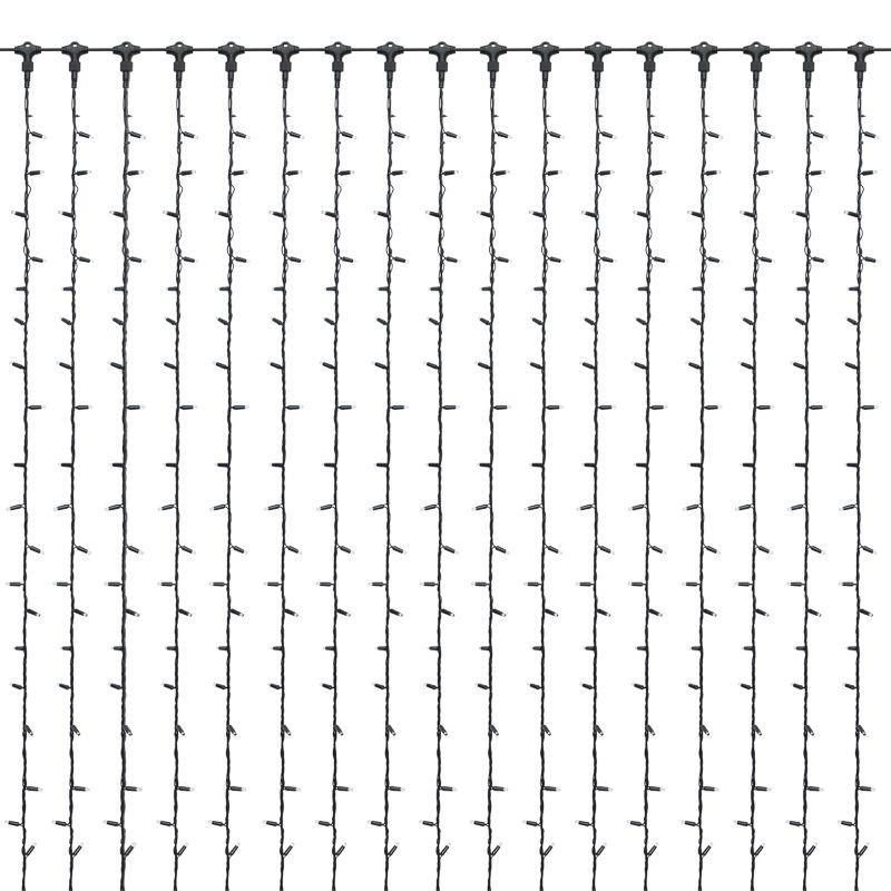  Гирлянда светодиодная "Светодиодный Дождь" 2х6м 1500LED син. 70Вт 230В IP65 эффект водопада с контроллером провод черн. Neon-Night 235-263 фото в каталоге от BTSprom.by
