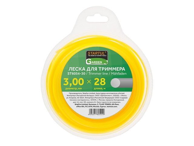 леска ф 3.0 мм х 28 м кругл. сеч. startul garden st6054-30 от BTSprom.by