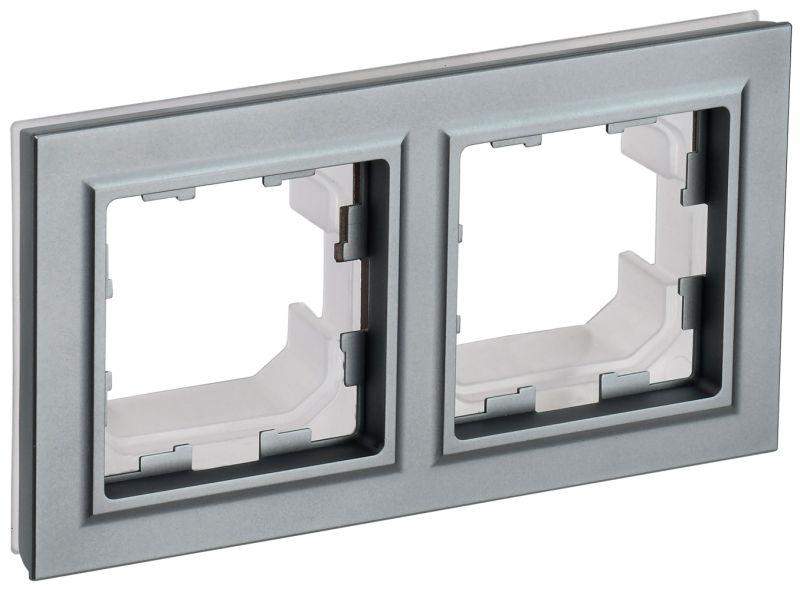 рамка 2-м ip44 brite ру-2-брс-44 сталь iek br-m22-44-k46 от BTSprom.by