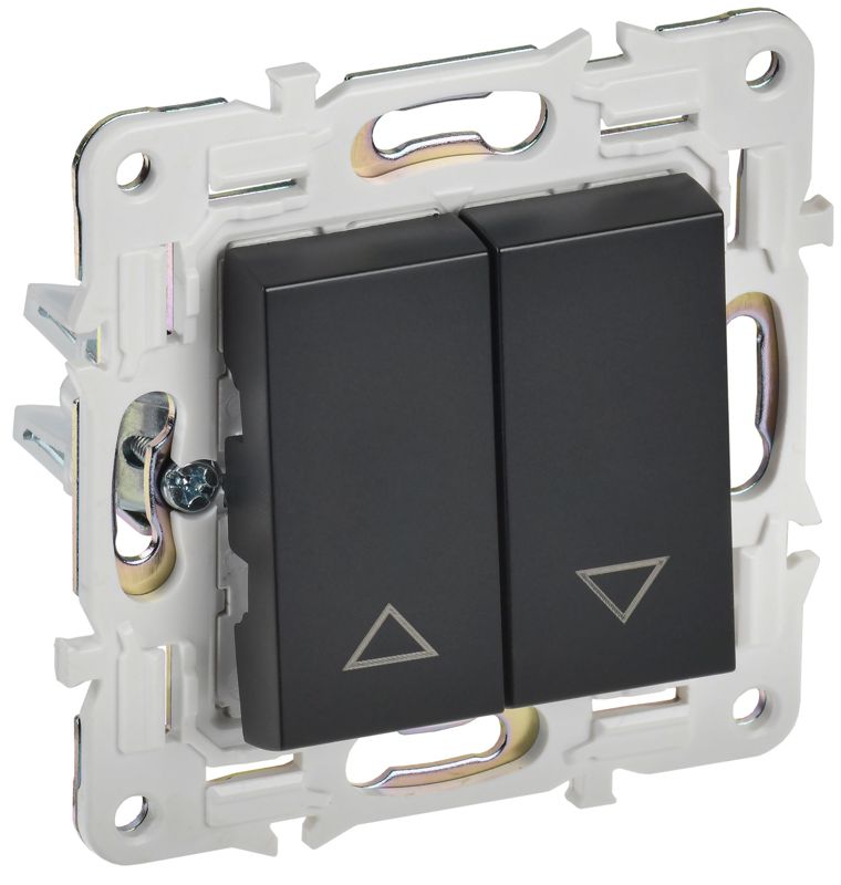 выключатель жалюзи skandy 10а sk-v12bl черн. iek sk-v15-0-10-k02 от BTSprom.by