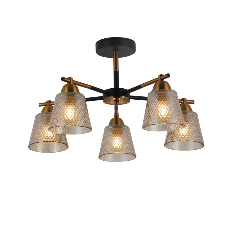 люстра kello 60вт e27х5 ip20 freya fr4015pl-05bbz от BTSprom.by