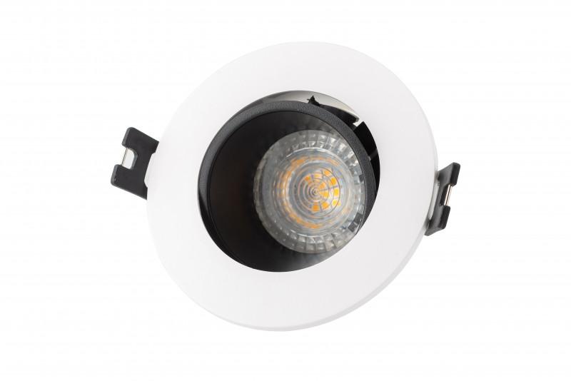  Светильник встраиваемый IP20 10Вт GU5.3 LED бел./черн. пластик DENKIRS DK3020-WB фото в каталоге от BTSprom.by