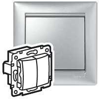 переключатель проходной 2-кл. сп valena 10а ip31 механизм алюм. (diy-упак.) iek 694339 от BTSprom.by