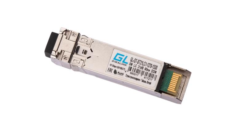 модуль sfp+wdm 10гбит/с одно волокно sm lc tx:1270/rx:1330нм 21дб до 60км ddm nikomax gl-ot-st21lc1-1270-1330 от BTSprom.by