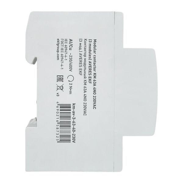 Контактор модульный КМ 63А 4NO 230В AC (3 мод.) AVERES EKF km-av-3-63-40-230V фото в каталоге от BTSprom.by
