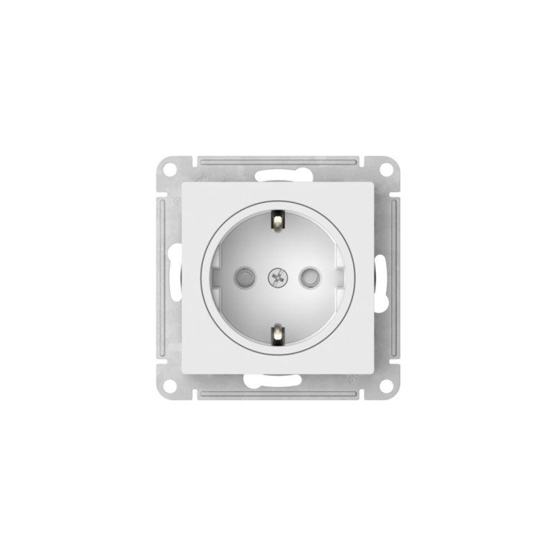  Розетка AtlasDesign Art 16А с заземл. защ. шторки быстрозажим. клем. механизм бел. SE ATN200145S фото в каталоге от BTSprom.by