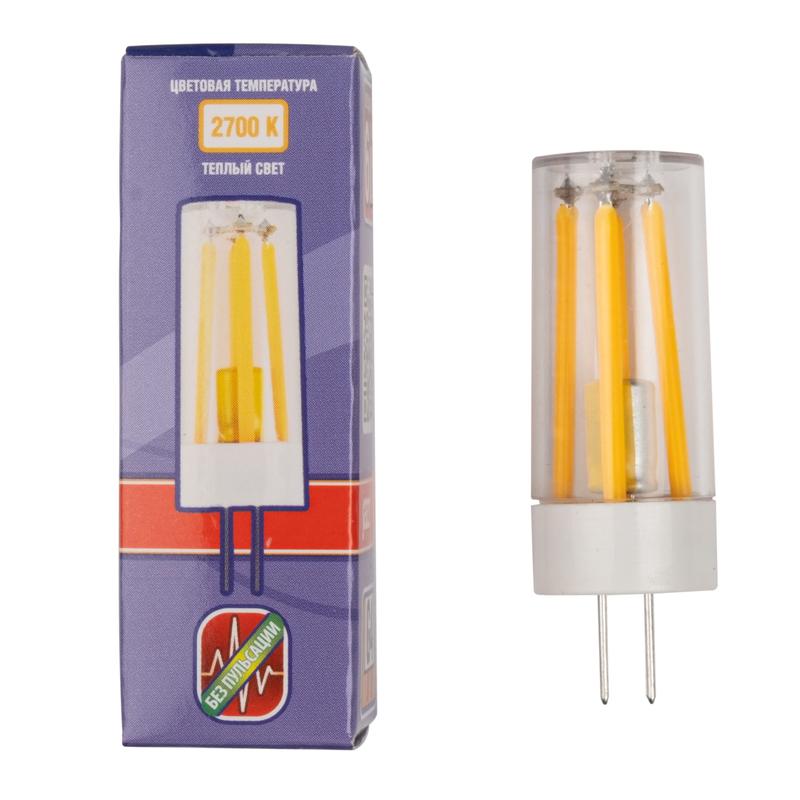 Лампа светодиодная филаментная PLED-G4 PRO 6Вт 2700К 480лм 230В d16.5х50мм без пульсации JazzWay 5062412 фото в каталоге от BTSprom.by
