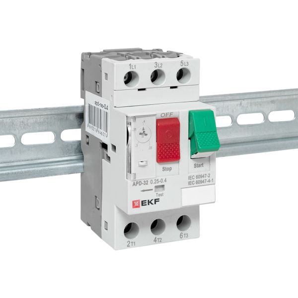  Выключатель автоматический для защиты двигателя АПД-32 0.25-0.4А EKF apd-me-0.4 фото в каталоге от BTSprom.by