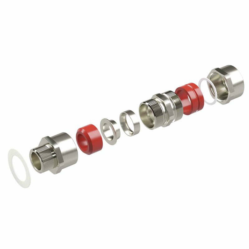  Ввод кабельный серии КА для бронир. кабеля М50х1.5 d30.8-39мм D36-46мм никелированная латунь IP66/IP68 DKC KA6MHK фото в каталоге от BTSprom.by