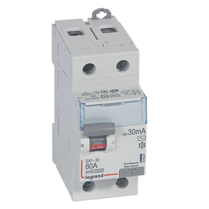 выключатель дифференциального тока (узо) 2п 80а 30ма тип ac dx3 leg 411507 от BTSprom.by