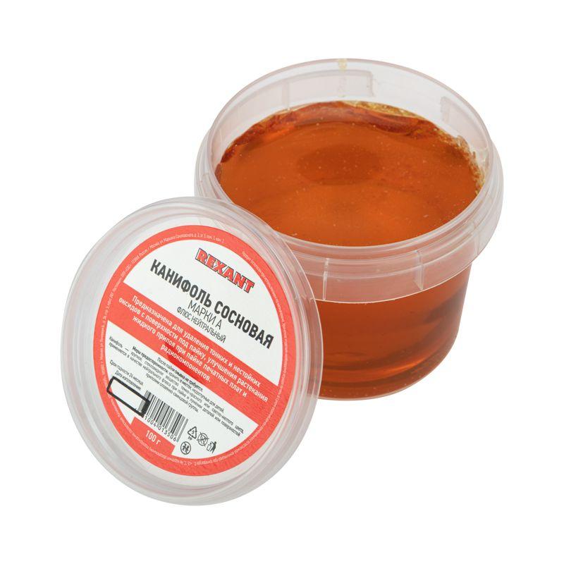 Канифоль сосновая марки А 100г Rexant 09-3711 фото в каталоге от BTSprom.by
