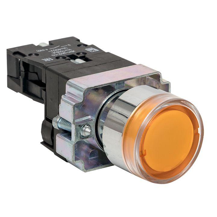 кнопка ba51 с подсветкой 24в желт. no proxima ekf xb2-bw51-24 от BTSprom.by