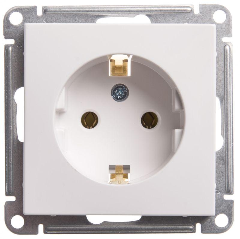 розетка 1-м сп w59 16а ip20 с заземл. без защ. шторок механизм бел. se rs16-154-1-86 от BTSprom.by