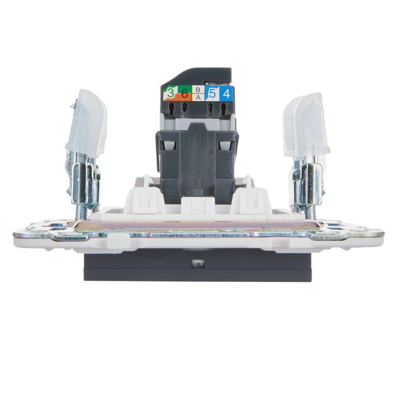  Розетка компьютерная RJ45 кат.5E SKANDY SK-K01T титан IEK SK-K10-1-K48 фото в каталоге от BTSprom.by