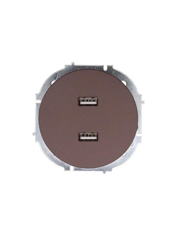 розетка 2-м сп osen usb разъем механизм шоколад lezard 743-7388-192 от BTSprom.by