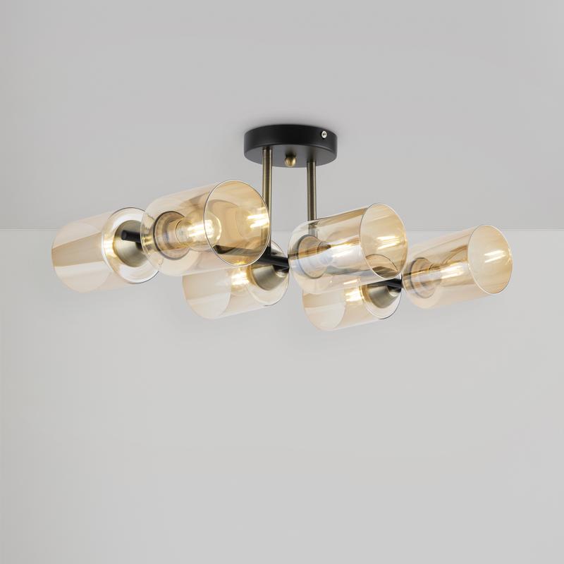 люстра glow 60вт e27х6 ip20 freya fr5129pl-06b от BTSprom.by