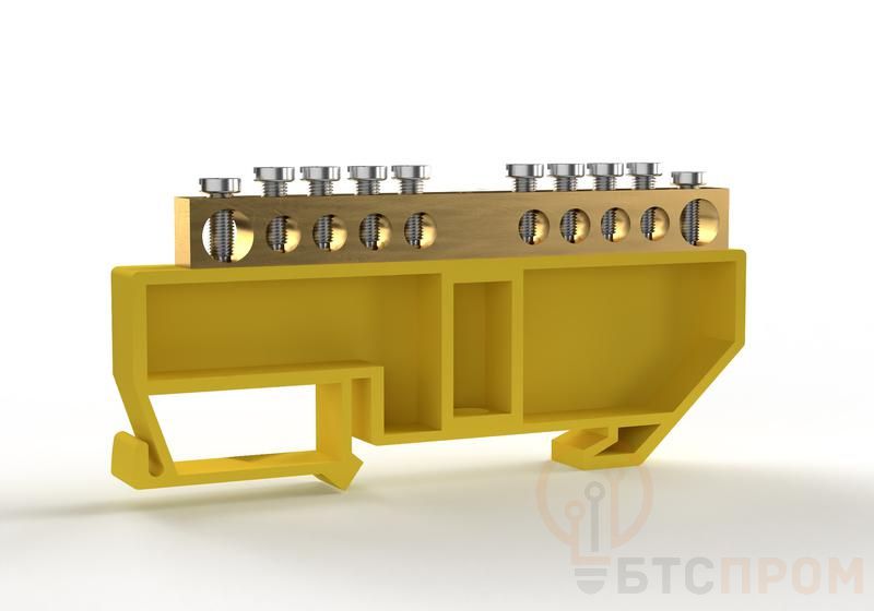 Шина PE "земля" на DIN-изоляторе 6х9мм 10 отвер. латунь TOKOV ELECTRIC TKE-BCB-69-10-DIN/PE фото в каталоге от BTSprom.by  Шина PE "земля" на DIN-изоляторе 6х9мм 10 отвер. латунь TOKOV ELECTRIC TKE-BCB-69-10-DIN/PE фото в каталоге от BTSprom.by