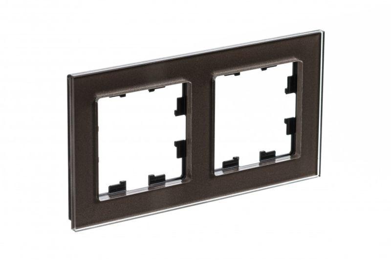  Рамка 2-м AtlasDesign Nature стекло мокко SE ATN320602 фото в каталоге от BTSprom.by