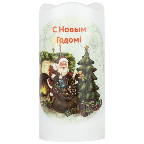  Проектор светодиодный EGNDS -SK светильник новогодний Свеча Санта теплый свет LED 3хААА 15см Эра Б0060551 фото в каталоге от BTSprom.by