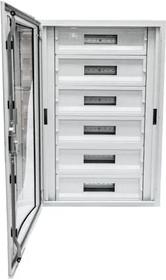 корпус щита распределительного 600х900х100мм din-рейки 120m(6х24) навесной прозр. дверца из гнутого стекла метал. сер. cetinkaya pano cpd6009010saps от BTSprom.by