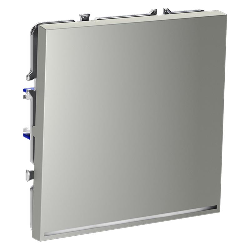  Переключатель проходной 1-кл. СП S70 10А с подсветкой механизм сталь Voltum VLS010405 фото в каталоге от BTSprom.by