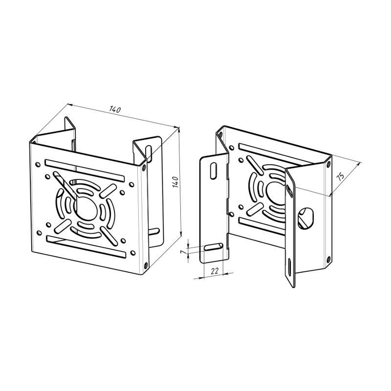  Кронштейн универсальный для видеокамер на столб/угол сер. Rexant 28-4011 фото в каталоге от BTSprom.by