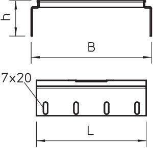 Комплект соединительный для лотка H60 RVS 60 10 DD OBO 6068771 от BTSprom.by