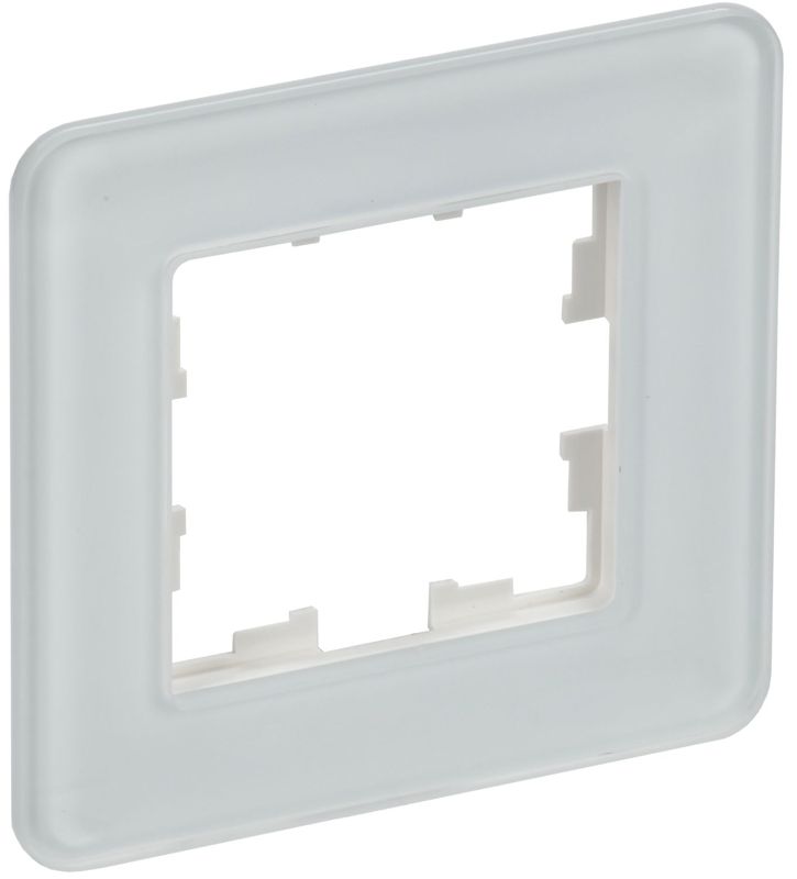 рамка 1-м brite ру-1-2-бр стекло бел. re iek br-m12-g-41-k01 от BTSprom.by