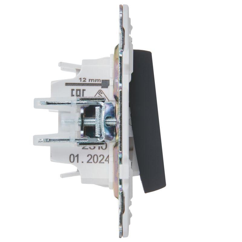  Выключатель перекрестный 1-кл. SKANDY 10А SK-V03G графит IEK SK-V13-0-10-K53 фото в каталоге от BTSprom.by