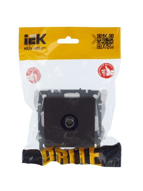  Розетка телевизионная оконечная TV СП Brite РТВ11-0-БрТБ механизм бронза IEK BR-A10-O-K45 фото в каталоге от BTSprom.by