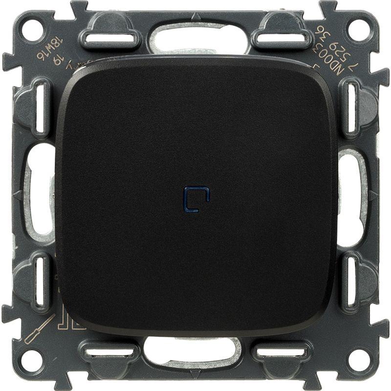  Переключатель 1-кл. СП Valena Allure 10А IP20 250В 10AX с подсветкой с лицев. панелью безвинтов. зажимы механизм антрацит Leg 752936 фото в каталоге от BTSprom.by