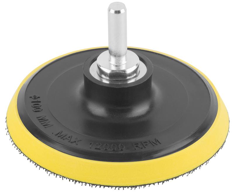  Диск шлифовальный с липучкой для АГШК гайка М14 + переходник для дрели 100х9мм FIT 39630 фото в каталоге от BTSprom.by