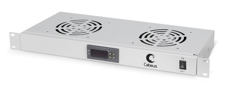 модуль вентиляторный jg02 19дюйм 2 вентилятора с цифровым термодатчиком cabeus 7151c от BTSprom.by
