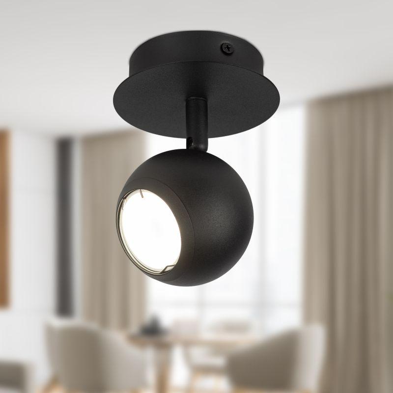 светильник ol36 bk mr16 gu10 ip20 настенно-потолочный спот черн. эра б0056368 от BTSprom.by