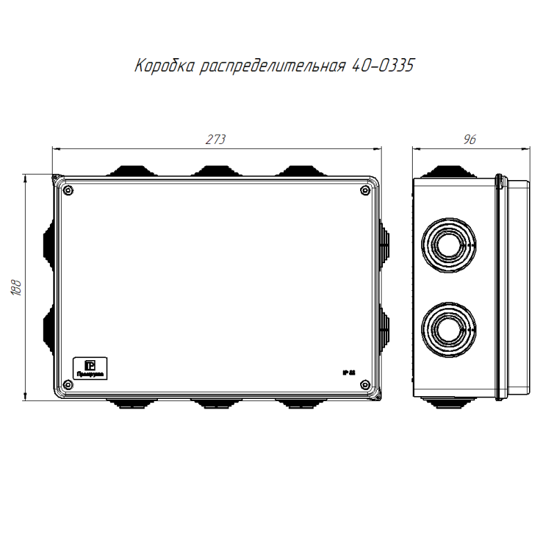  Коробка распределительная ОП безгалогенная (HF) атмосферостойкая 260х175х90 Промрукав 40-0335 фото в каталоге от BTSprom.by
